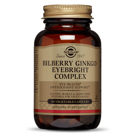 Solgar Bilberry Ginkgo Eyebright Complex 60 Vegicaps
