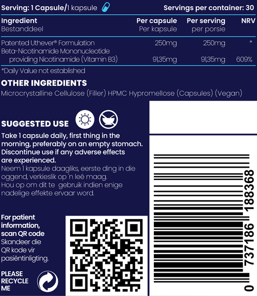 Genologix NMN 250mg (Nicotinamide Mononucleotide)