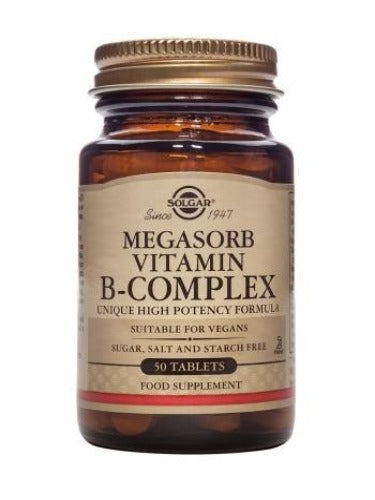 Solgar Megasorb Vitamin B-Complex High Potency Tablets Pack of 50
