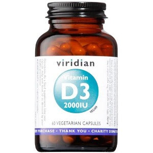 Viridian Vitamin D3 50µg Veg Caps
