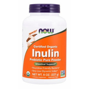NOW Inulin Prebiotic Pure Powder, Organic - 227G exp 07/22