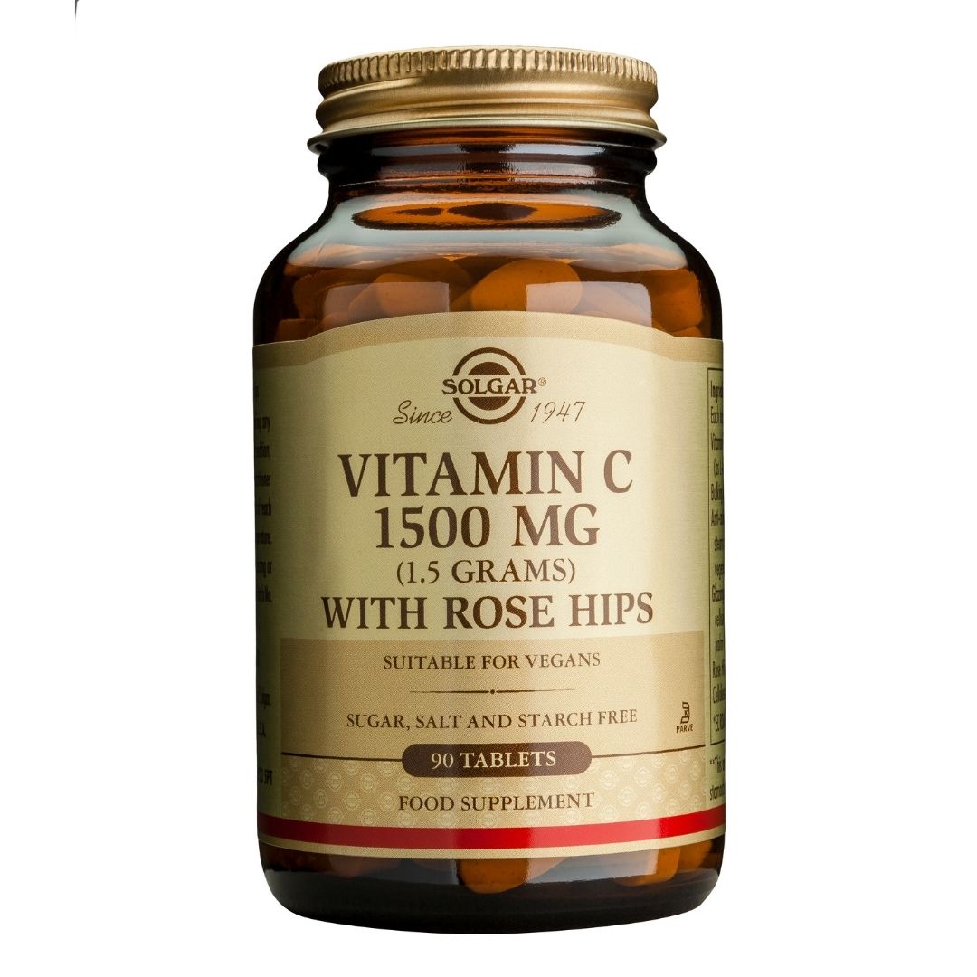 Solgar Vitamin C 1500 mg With Rose Hips Tablets-Pack of 90