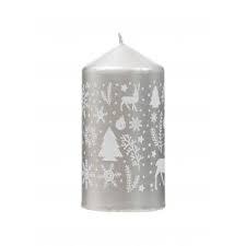 Pillar Scented Candle Silver