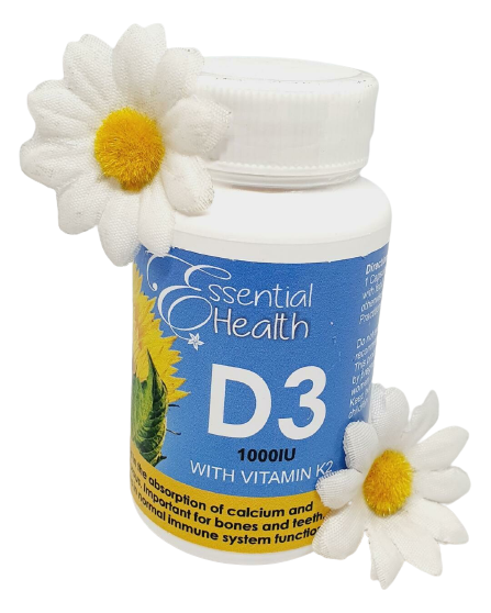 Essential Health Vitamin D3 5000iu with K2 60 caps EX 03/22