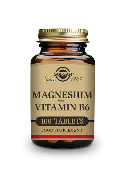 Solgar Magnesium with Vitamin B6 Tablets-Pack of 100