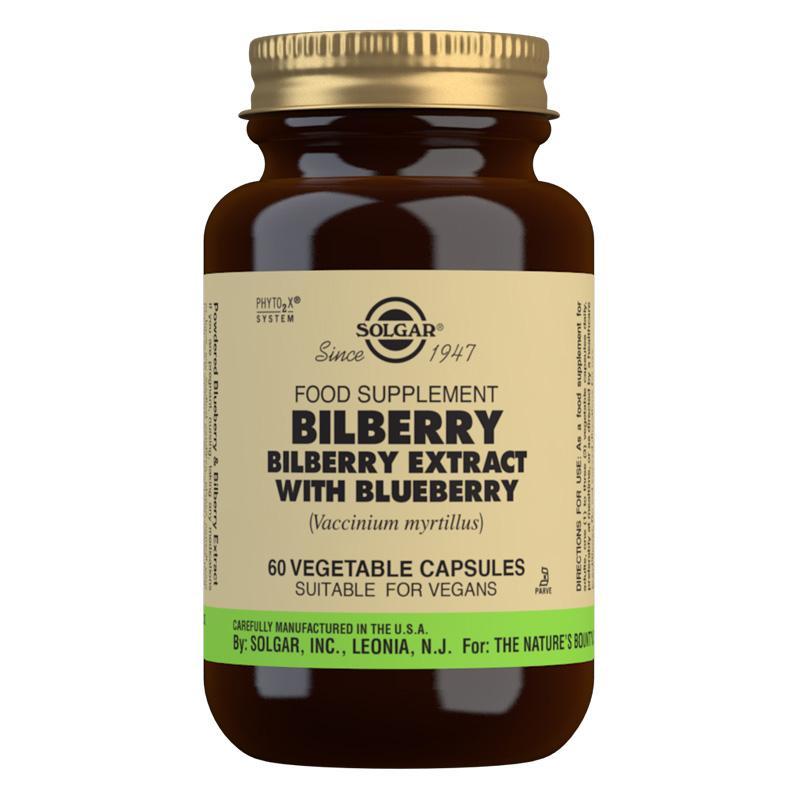 Solgar Bilberry Berry Extract 60 Vegicaps