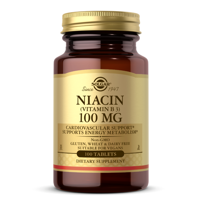 Solgar Niacin (Vitamin B3) 100 mg Tablets-Pack of 100